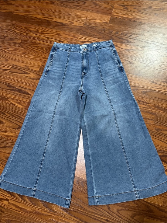 Kensie Denim - Kensie Wide-Leg Paneled Blue Denim Jeans size 6